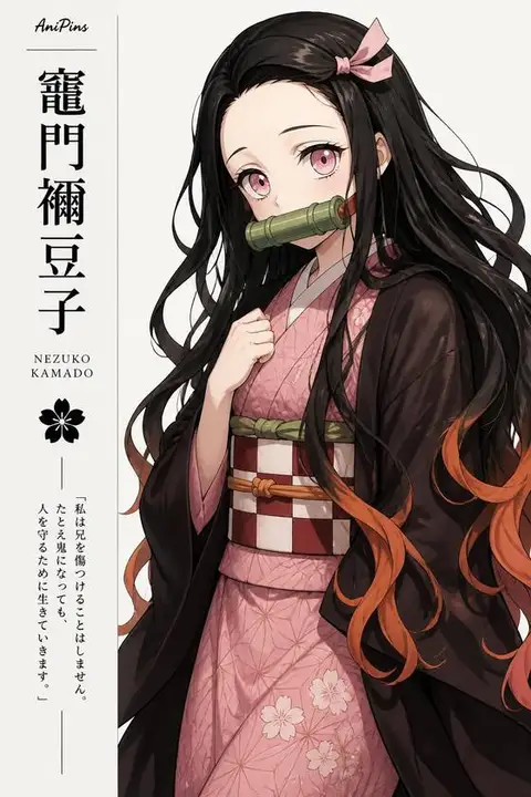 Nezuko kamado from Demon Slayer — anime artwork on AniPins
