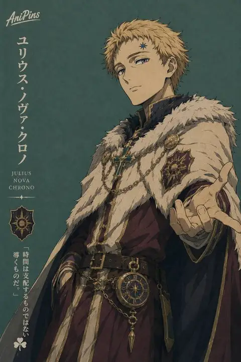 Julius Novachrono from Black Clover — anime artwork on AniPins