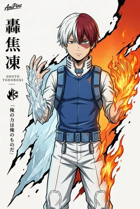 Shoto Todoroki from My Hero Academia — anime artwork on AniPins