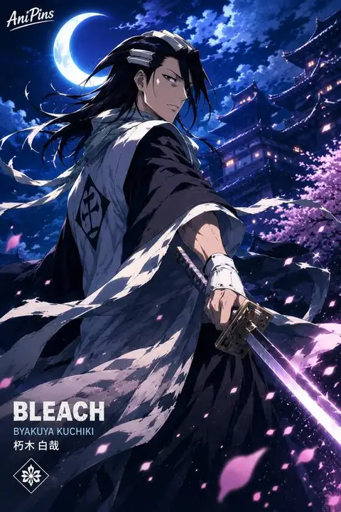 Byakuya Kuchiki from Bleach — anime artwork on AniPins