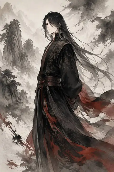 Zhuo Fan — Ink Watercolor from Magic Emperor — anime artwork on AniPins