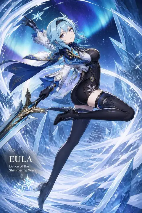 Eula from Genshin Impact — anime artwork on AniPins