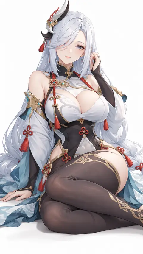 Shenhe from Genshin Impact — anime artwork on AniPins