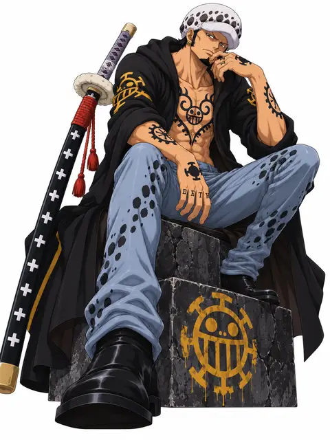 Trafalgar D. Water Law from One Piece — anime artwork on AniPins