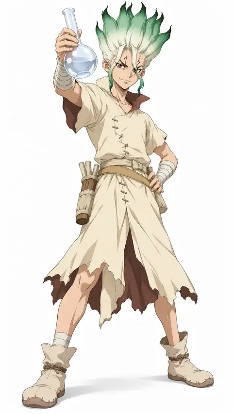 senku ishigami from Dr. Stone — anime artwork on AniPins