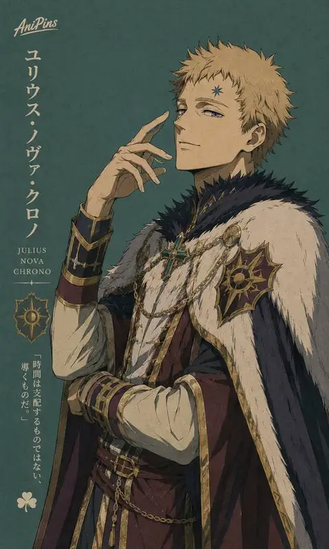 Julius Novachrono from Black Clover — anime artwork on AniPins