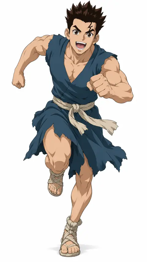taiju oki from Dr. Stone — anime artwork on AniPins