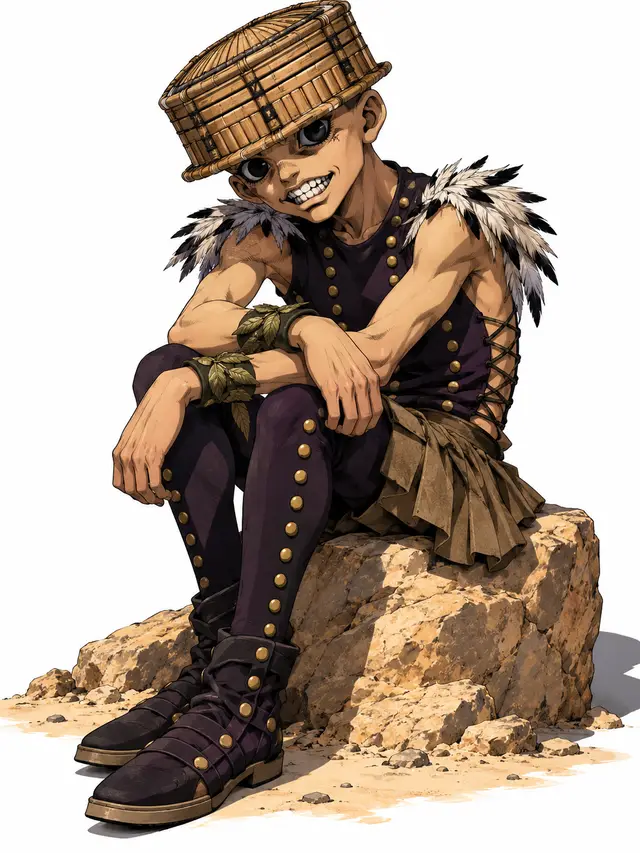 Pork Pie Hat Kid from JoJo's Bizarre Adventure: Steel Ball Run — anime artwork on AniPins