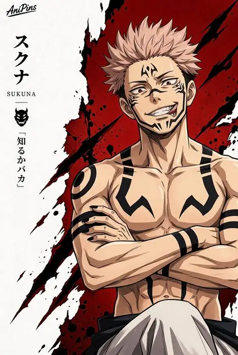 Ryomen Sukuna from Jujutsu Kaisen — anime artwork on AniPins