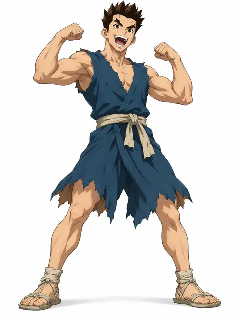 taiju oki from Dr. Stone — anime artwork on AniPins