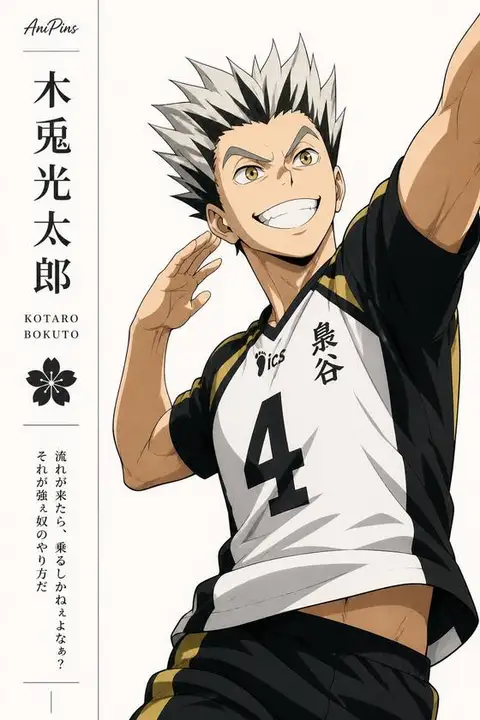 Kotaro Bokuto from Haikyu — anime artwork on AniPins