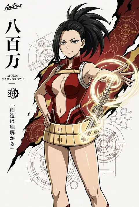 Momo Yaoyorozu from My Hero Academia — anime artwork on AniPins