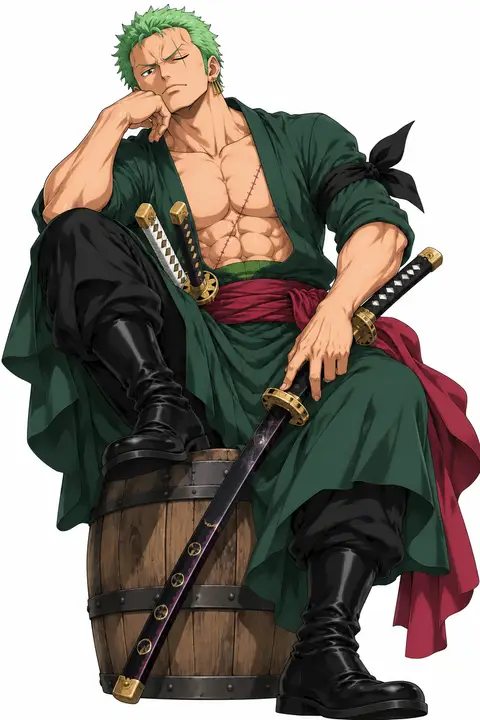 Roronoa Zoro from One Piece — anime artwork on AniPins