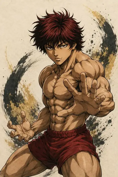 Baki Hanma from Baki — anime artwork on AniPins