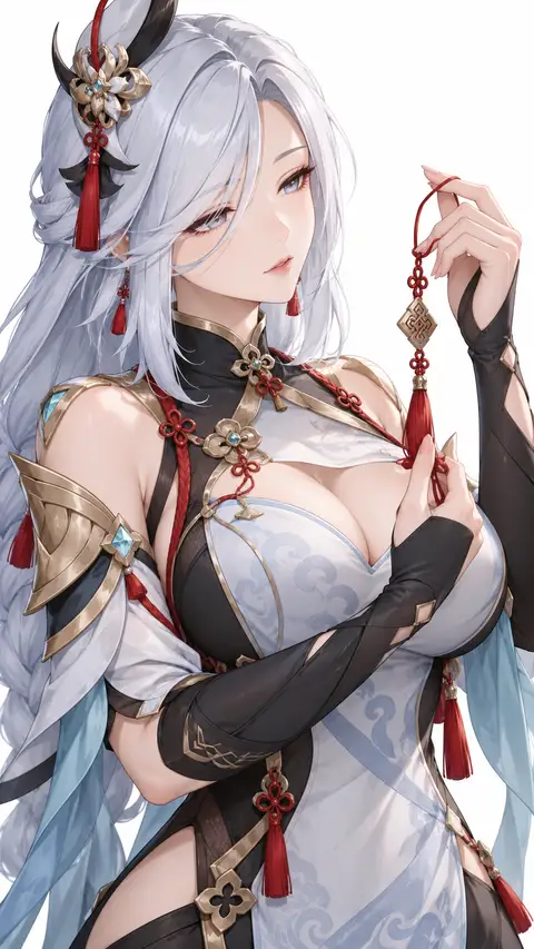 Shenhe from Genshin Impact — anime artwork on AniPins
