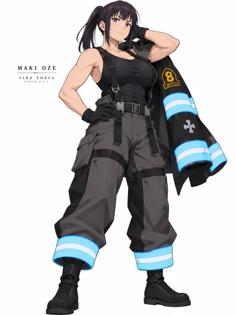 Maki Oze from Fire Force — anime artwork on AniPins