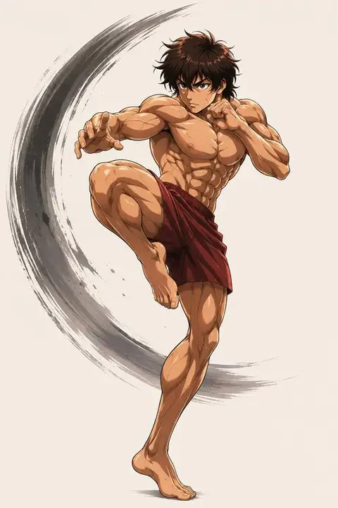 Baki Hanma from Baki — anime artwork on AniPins
