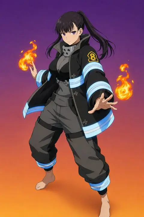 Maki Oze from Fire Force — anime artwork on AniPins