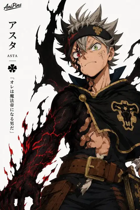 Asta from Black Clover — anime artwork on AniPins