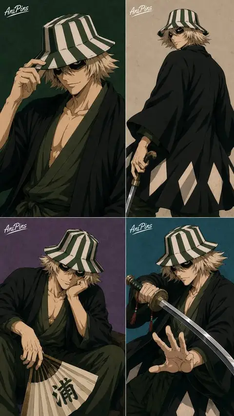 Kisuke Urahara from Bleach — anime artwork on AniPins