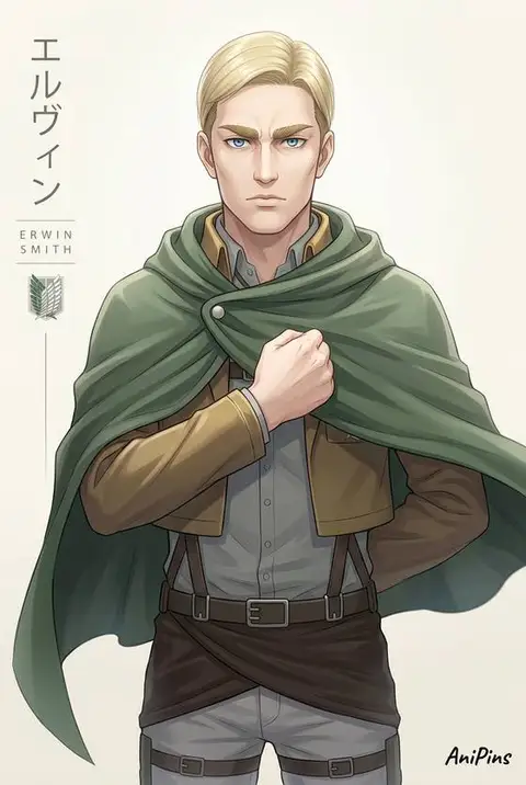 Erwin Smith from Attack on Titan — anime artwork on AniPins