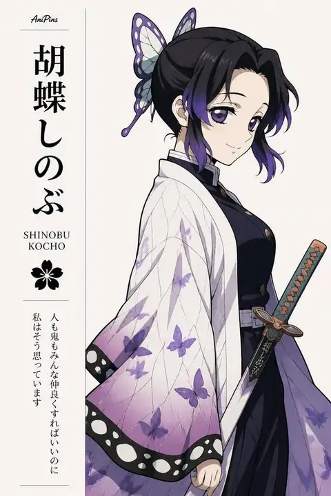 Shinobu Kocho from Demon slayer — anime artwork on AniPins