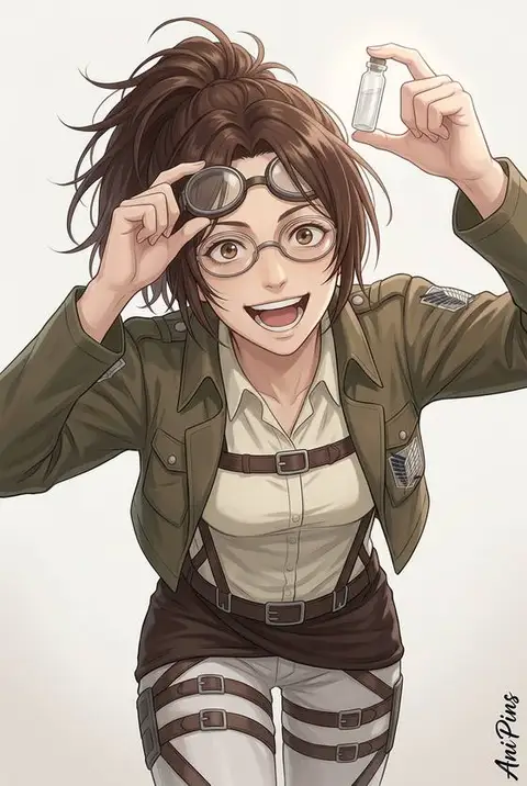Hange Coe from Attack on Titan — anime artwork on AniPins