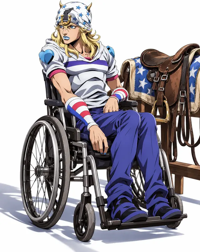 Johnny Joestar from JoJo's Bizarre Adventure: Steel Ball Run — anime artwork on AniPins