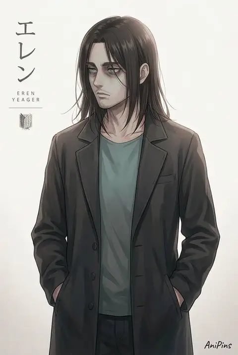 Eren Yeager from Attack on Titan — anime artwork on AniPins