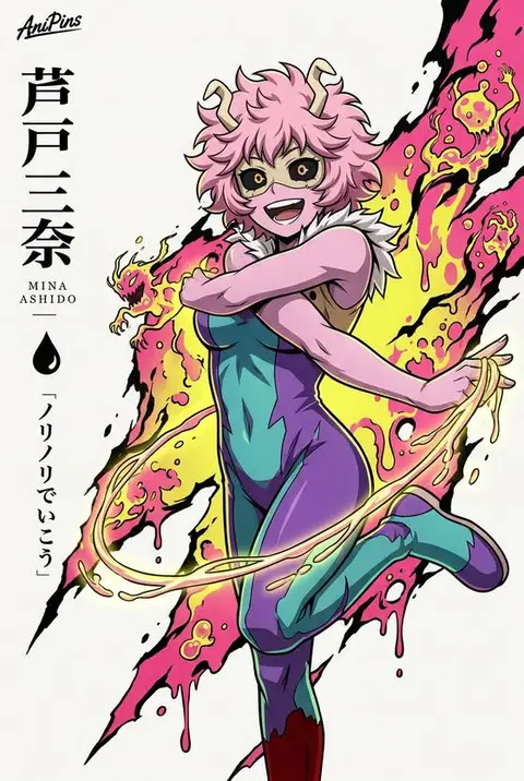 Mina Ashido from My Hero Academia — anime artwork on AniPins