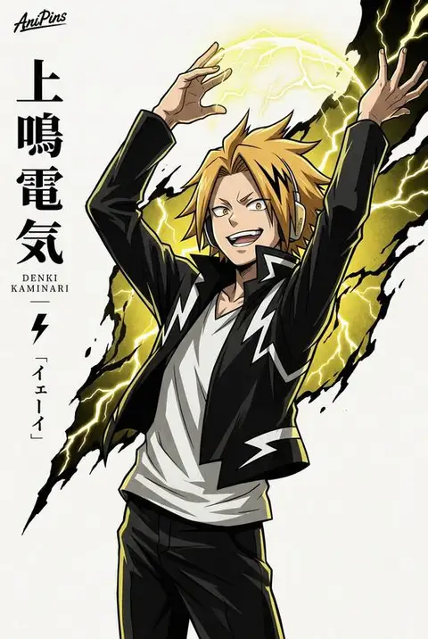 Denki Kaminari from My Hero Academia — anime artwork on AniPins
