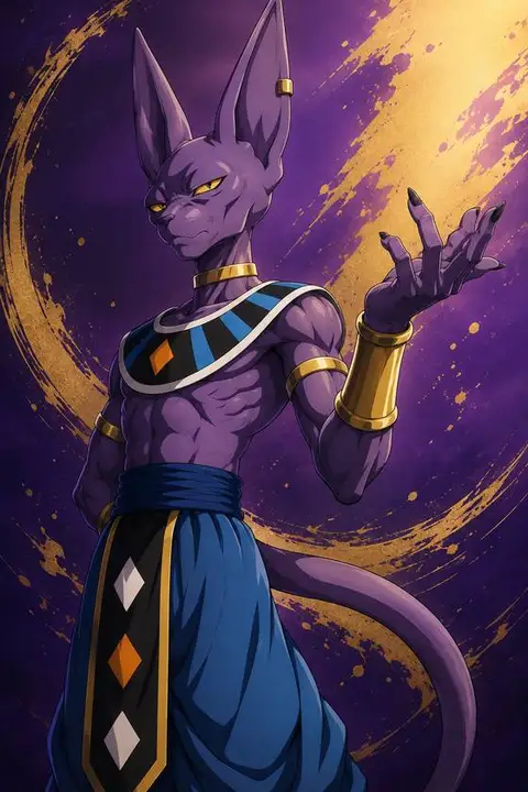 Beerus from Dragon Ball Z — anime artwork on AniPins