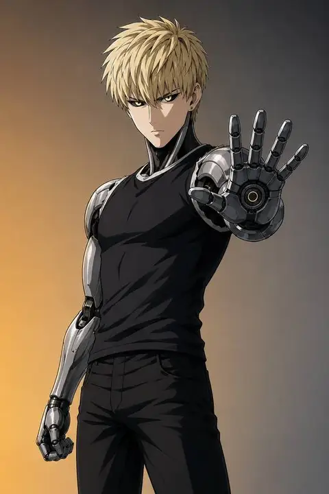 Genos from One Punch Man — anime artwork on AniPins