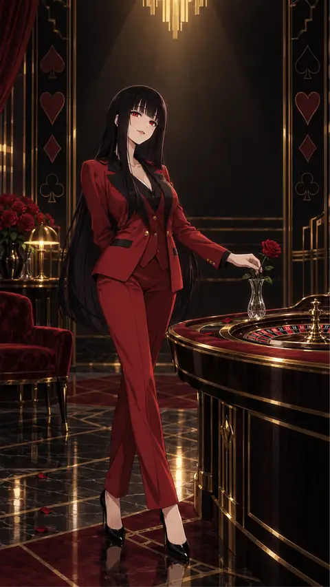 Yumeko Jabami from Kakeguri — anime artwork on AniPins