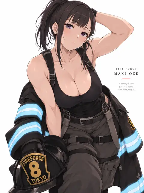 Maki Oze from Fire Force — anime artwork on AniPins