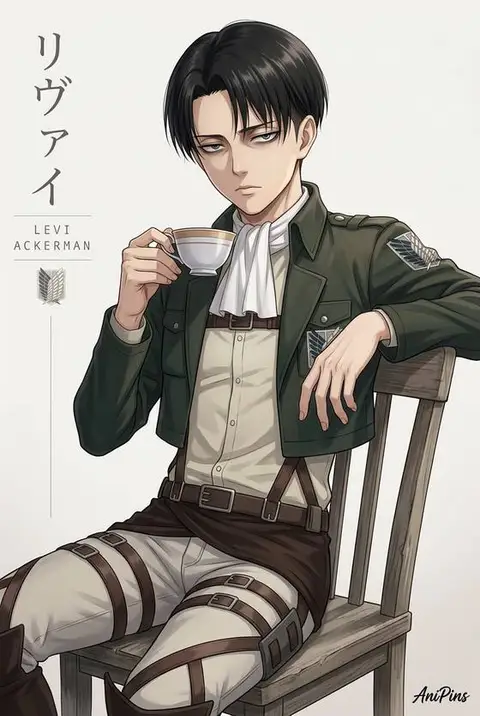Levi Ackerman from Attack on Titan — anime artwork on AniPins
