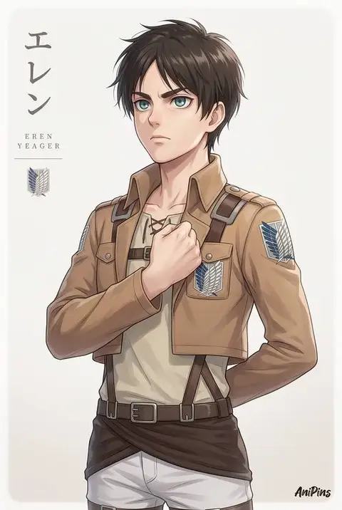 Eren Yeager from Attack on Titan — anime artwork on AniPins