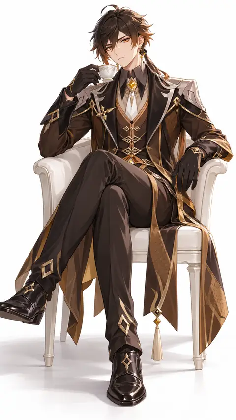 Zhongli from Genshin Impact — anime artwork on AniPins