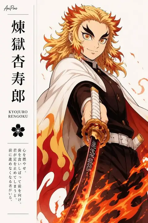 Kyojuro Renjoku from Demon Slayer — anime artwork on AniPins