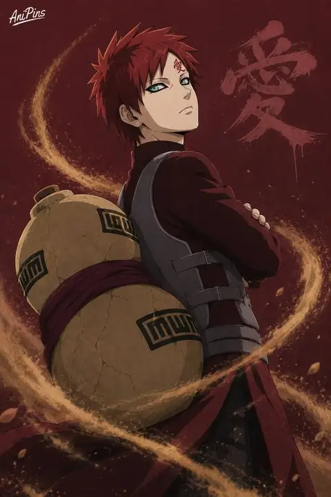 Gaara from Naruto — anime artwork on AniPins