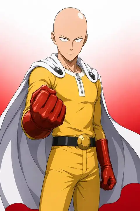 Saitama from One Punch Man — anime artwork on AniPins