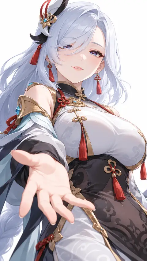 Shenhe from Genshin Impact — anime artwork on AniPins