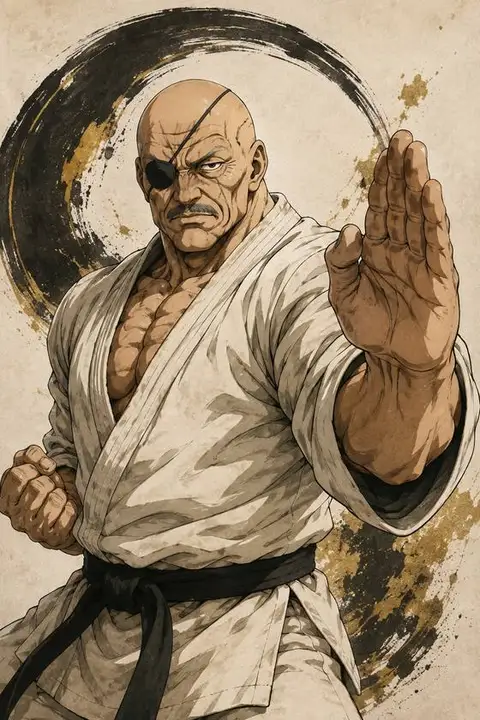 Doppo Orochi from Baki — anime artwork on AniPins