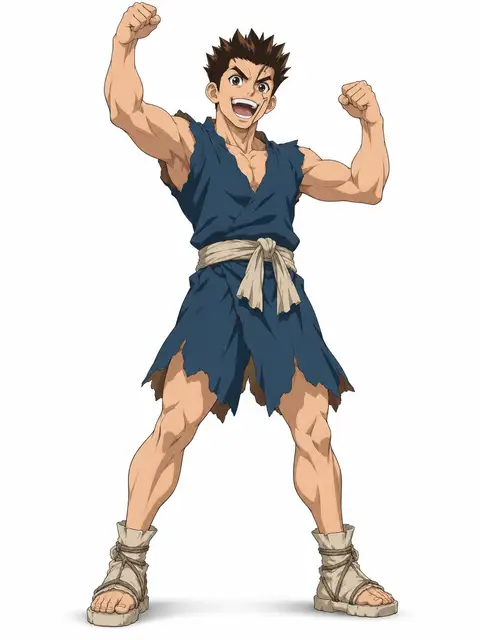 taiju oki from Dr. Stone — anime artwork on AniPins