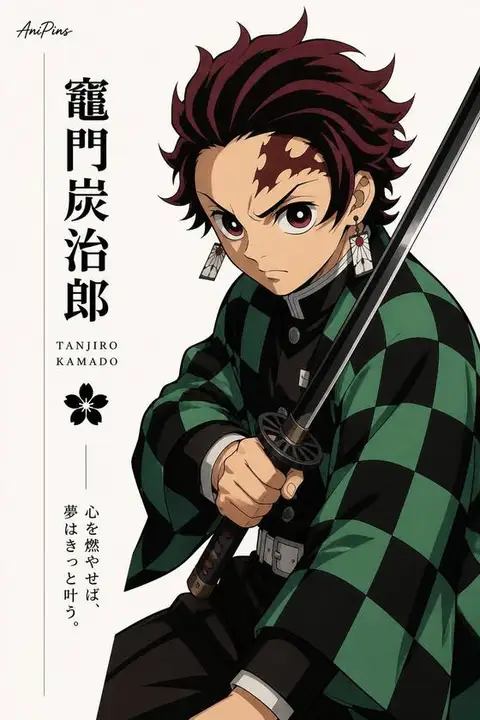 Tanjiro kamado from Demon Slayer — anime artwork on AniPins