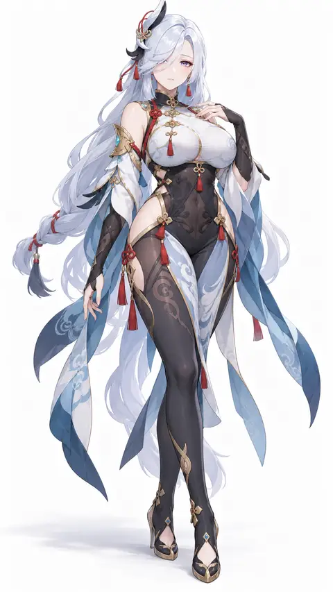 Shenhe from Genshin Impact — anime artwork on AniPins