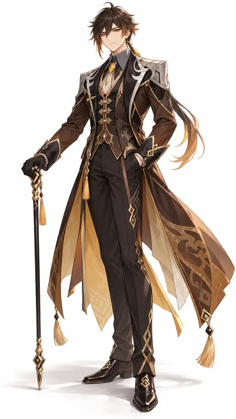 Zhongli from Genshin Impact — anime artwork on AniPins