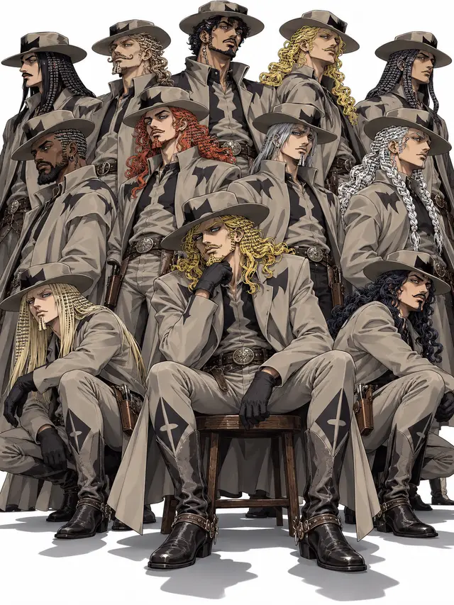 Eleven Men from JoJo's Bizarre Adventure: Steel Ball Run — anime artwork on AniPins