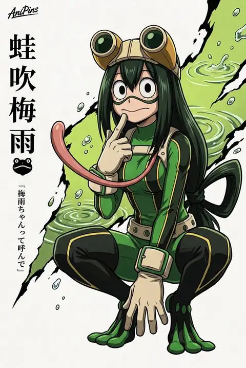 Tsuyu Asui from My Hero Academia — anime artwork on AniPins